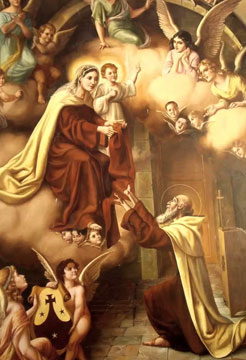 Our Lady appears to St. Simon Stock, a Carmelite